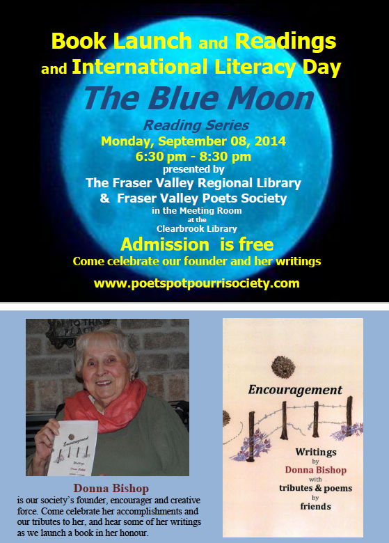 September 8, 2014 Blue Moon Reading Poster